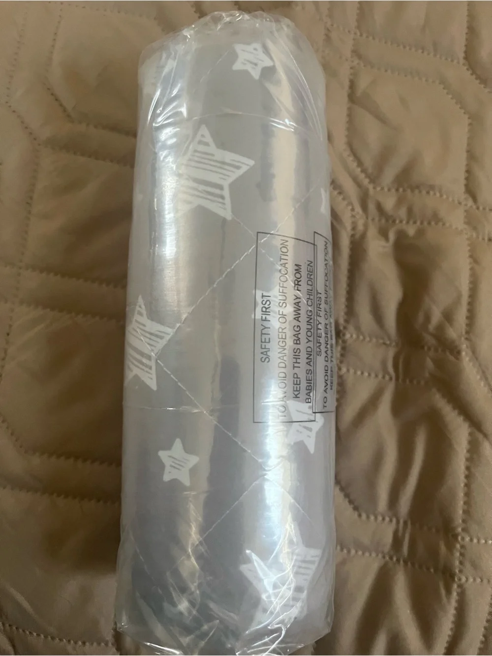 Moonsea Light Gray Star Quilted Mattress Cover